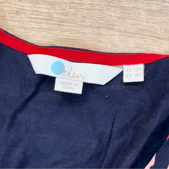 Boden Penelope Red Lips Jersey Dress Size 8P - Picture 6 of 9